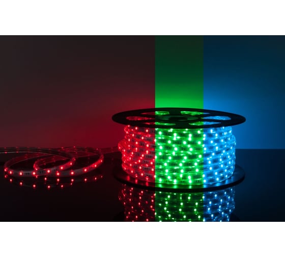 Светодиодная лента Elektrostandard 220V, 7.2W, 30Led, 5050, IP65, мульти, 50м, (LSTR002 220V 7,2W IP65) a033707