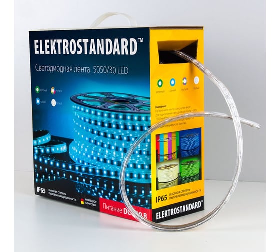 Светодиодная лента Elektrostandard 220V, 7.2W, 30Led, 5050, IP65, мульти, 50м, (LSTR002 220V 7,2W IP65) a033707