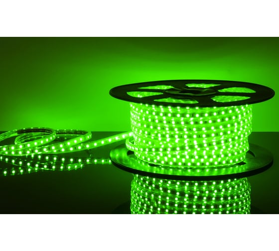 Светодиодная лента Elektrostandard 220V, 14.4W, 60Led, 5050, IP65, зеленый, 50 м, (LSTR003) a033713