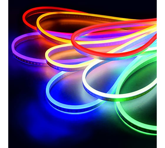 Односторонний гибкий неон Elektrostandard LS001 220V RGB 12W 80Led 5050 IP67 50м a045405