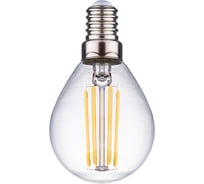 Нитевидная лампа Фарлайт прозрачная шар G45 7Вт 2700К Е14 FAR000031