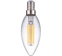 Нитевидная лампа Фарлайт прозрачная свеча С35 7Вт 2700К Е14 FAR000027