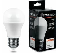 Светодиодная лампа FERON PRO LB-1017 шар E27 17W 2700K OSRAM LED 38038
