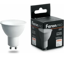 Светодиодная лампа FERON PRO LB-1608 GU10 8W 2700K OSRAM LED 38092
