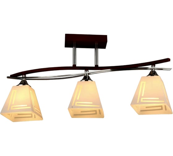 Потолочная люстра IMEX 3х60Вт Е27 MD.3139-3-S WENGE+CH 1