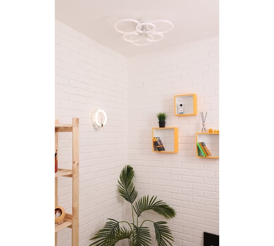 Настенный светодиодный светильник Schaffner, бра, Volonta 3435-1W LED, цвет белый, мощность 14 Вт. Площадь освещения до 3м2 Volonta 3435-1W WH+CR
