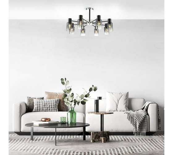 Светильник на штанге ESCADA 2120/8P E14*40W Black 2120/8P Black
