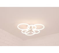 Потолочная светодиодная люстра Schaffner Volonta 3435-3+3, цвет белый. Люстра с пультом управления, освещение до 18 кв.м, мощность 102 Вт Volonta 3435-3+3 WH+CR