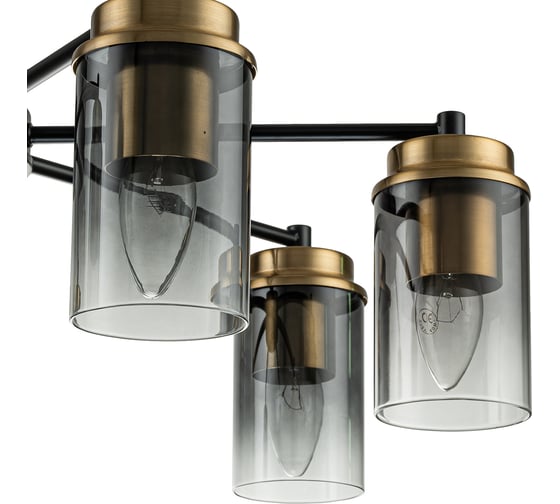 Светильник на штанге ESCADA E14*40W Black/Brass 2118/7P