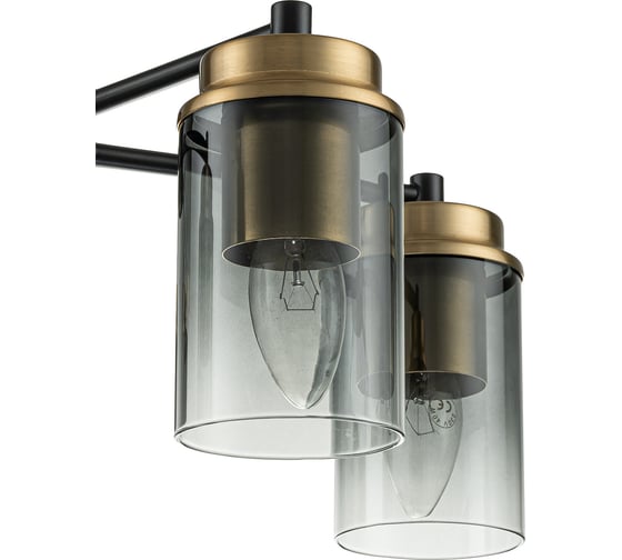 Светильник на штанге ESCADA E14*40W Black/Brass 2118/5P