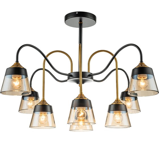 Светильник на штанге ESCADA E27*40W Black/Brass 1147/8P