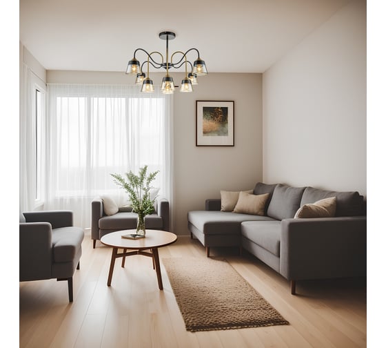 Светильник на штанге ESCADA E27*40W Black/Brass 1147/8P