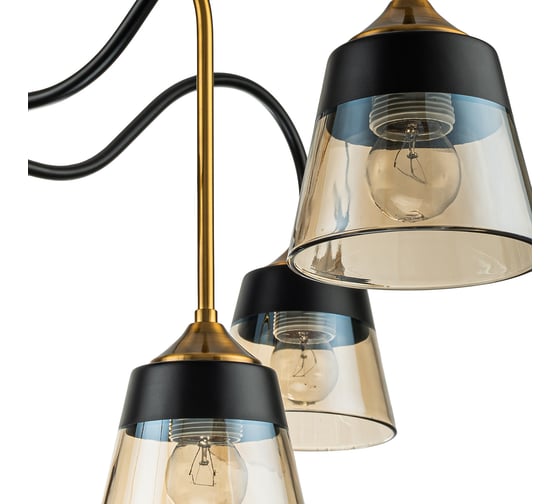 Светильник на штанге ESCADA E27*40W Black/Brass 1147/8P