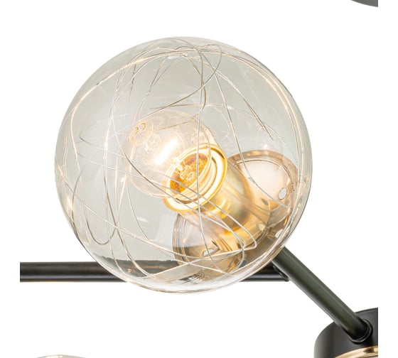 Светильник на штанге ESCADA E27*40W Black/Brass 1146/8P