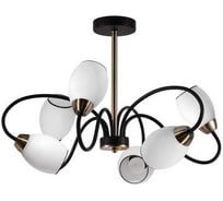 Люстра потолочная ЭЛЕТЕХ 21270В-2/6 черный (Плафон 8368) НПБ 01-6x60-121 Е27 1005404905