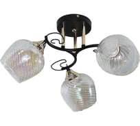 Люстра потолочная ЭЛЕТЕХ 21295-9/3 черный золото (Плафон 8310) НПБ 01-3x60-214 Е27 1005404930