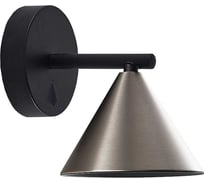 Накладной настенный светильник бра Wolta BELLO, корпус под лампу GU10, с выключателем, макс.мощность 50Вт, 140х135мм, керамический патрон, Черный/хром WSL-GU10/W08CH 32239320