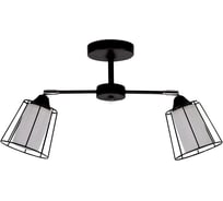 Подвесная люстра IMEX 2х60Вт E27 MD.24380-2-S BK+CH