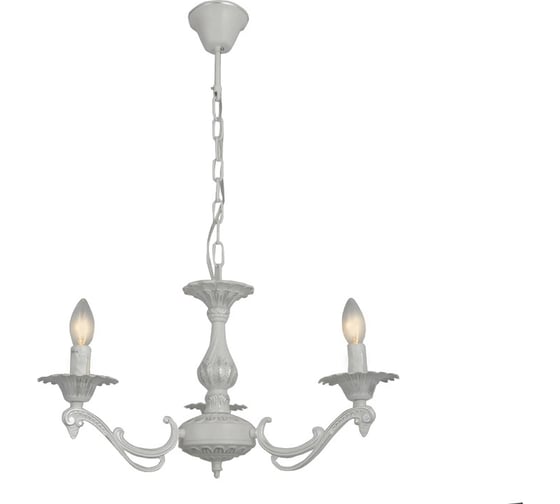 Подвесная люстра IMEX классическая 3х60Вт Е14 KL.30322-3-P WH