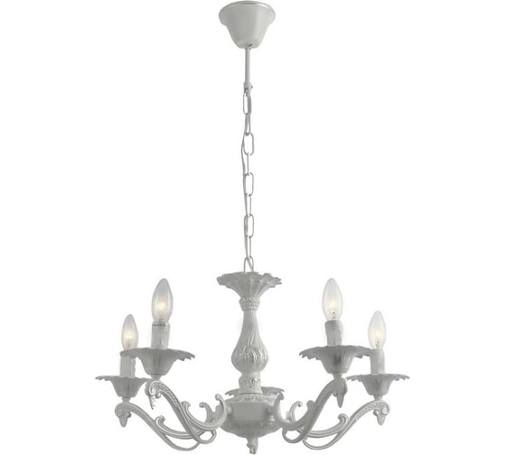 Подвесная люстра IMEX классическая 5х60Вт Е14 KL.30322-5-P WH