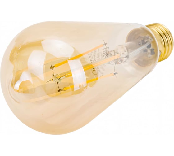 Светодиодная лампа General Lighting Systems FIL Диммируемая ST64S-13W-E27-2700K Золотая 686900