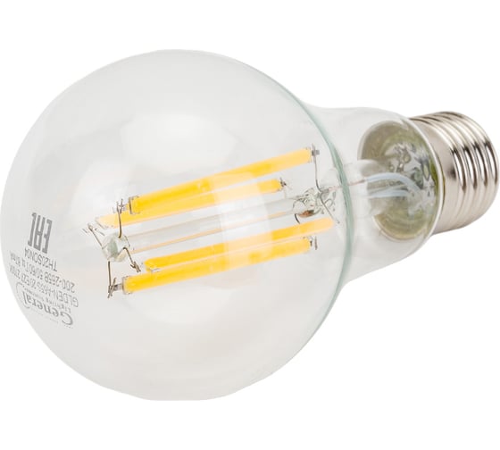 Светодиодная лампа General Lighting Systems Филамент прозрачный E27 20Вт 230В 1620Лм 2700К Теплый белый свет Груша GLDEN-A65S-20ВТ-230-E27-2700 687900