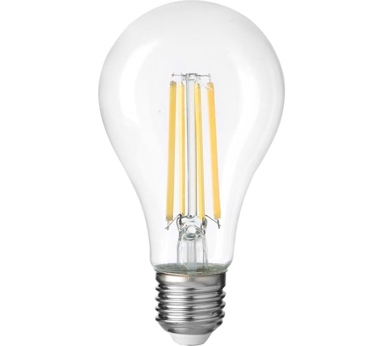 Светодиодная лампа General Lighting Systems Филамент прозрачный E27 20Вт 1650Лм 4500К Нейтральный белый свет Груша GLDEN-A65S-20ВТ-230-E27-4500 687800