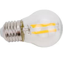Светодиодная лампа General Lighting Systems Филамент прозрачный E27 7Вт 230В 490Лм 2700К Теплый белый свет Шар GLDEN-G45S-7-230-E27-2700 648000