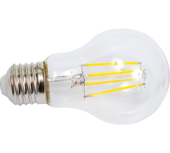 Светодиодная лампа General Lighting Systems Филамент прозрачный E27 10Вт 920Лм 4500К Нейтральный белый свет Груша GLDEN-A60S-10-230-E27-4500 645800