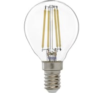 Светодиодная лампа General Lighting Systems Филамент прозрачный E14 7Вт 230В 530Лм 6500К Холодный белый свет Шар GLDEN-G45S-7-230-E14-6500 649904