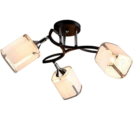 Потолочная люстра IMEX 3х60Вт Е27 MD.3499-3-S BK+CH 1