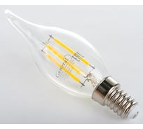 Светодиодная лампа General Lighting Systems Филамент прозрачный E14 7Вт 510Лм 4500К Нейтральный белый Свеча на ветру GLDEN-CWS-7-230-E14-4500 647200