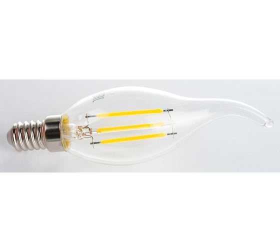 Светодиодная лампа General Lighting Systems Филамент прозрачный E14 7Вт 510Лм 4500К Нейтральный белый Свеча на ветру GLDEN-CWS-7-230-E14-4500 647200