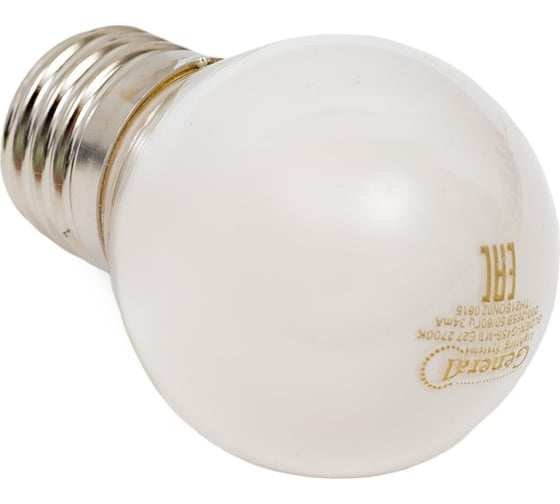 Светодиодная лампа General Lighting Systems Филамент матовый E27 8Вт 230В 530Лм 2700К Теплый белый свет Шар GLDEN-G45S-M-8-230-E27-2700 654500