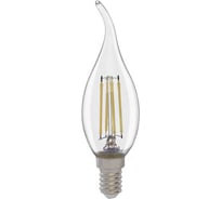Светодиодная лампа General Lighting Systems Филамент прозрачный E14 7Вт 530Лм 6500К Холодный белый свет Свеча на ветру GLDEN-CWS-7-230-E14-6500 649901