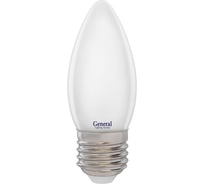 Светодиодная лампа General Lighting Systems Филамент матовый E27 7Вт 230В 480Лм 6500К Холодный белый свет Свеча GLDEN-CS-M-7-230-E27-6500 649952