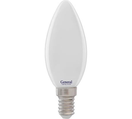 Светодиодная лампа General Lighting Systems Филамент матовый E14 7Вт 480Лм 6500К Холодный белый свет Свеча GLDEN-CS-M-7-230-E14-6500 649949