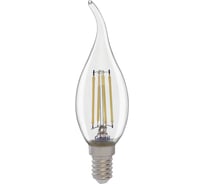 Светодиодная лампа General Lighting Systems Филамент прозрачный E14 8Вт 630Лм 4500К Нейтральный белый Свеча на ветру GLDEN-CWS-8-230-E14-4500 649987
