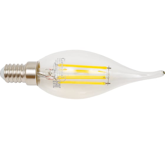 Светодиодная лампа General Lighting Systems Филамент прозрачный E14 8Вт 630Лм 4500К Нейтральный белый Свеча на ветру GLDEN-CWS-8-230-E14-4500 649987