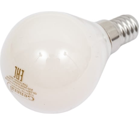Светодиодная лампа General Lighting Systems Филамент матовый E14 8Вт 230В 530Лм 2700К Теплый белый свет Шар GLDEN-G45S-M-8-230-E14-2700 649998