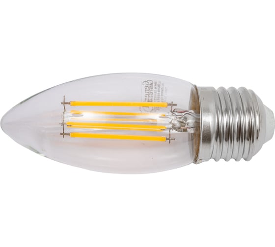 Светодиодная лампа General Lighting Systems Филамент прозрачный E27 8Вт 230В 610Лм 2700К Теплый белый свет Свеча GLDEN-CS-8-230-E27-2700 649974