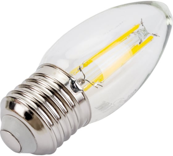 Светодиодная лампа General Lighting Systems Филамент прозрачный E27 8Вт 230В 630Лм 4500К Нейтральный белый свет Свеча GLDEN-CS-8-230-E27-4500 649975