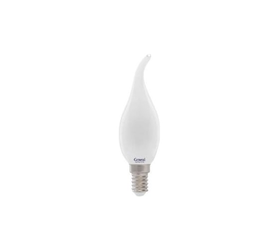 Светодиодная лампа General Lighting Systems Филамент матовый E14 7Вт 450Лм 4500К Нейтральный белый Свеча на ветру GLDEN-CWS-M-7-230-E14-4500 649957