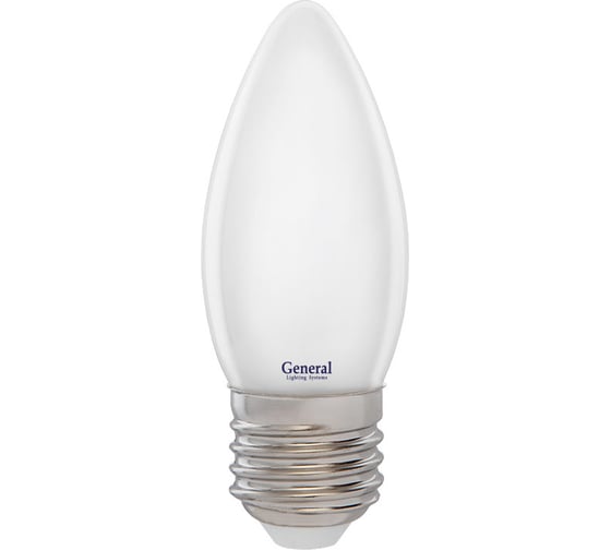 Светодиодная лампа General Lighting Systems Филамент матовый E27 8Вт 230В 560Лм 4500К Нейтральный белый свет Свеча GLDEN-CS-M-8-230-E27-4500 649996