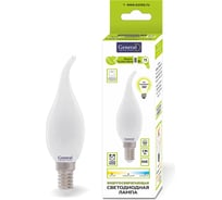 Светодиодная лампа General Lighting Systems Филамент матовый E14 7Вт 480Лм 6500К Холодный белый свет Свеча на ветру GLDEN-CWS-M-7-230-E14-6500 649958