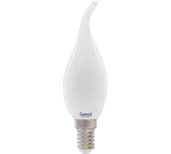 Светодиодная лампа General Lighting Systems Филамент матовый E14 7Вт 480Лм 6500К Холодный белый свет Свеча на ветру GLDEN-CWS-M-7-230-E14-6500 649958