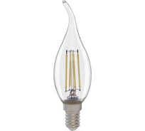 Светодиодная лампа General Lighting Systems Филамент прозрачный E14 10Вт 770Лм 2700К Теплый белый свет Свеча на ветру GLDEN-CWS-10-230-E14-2700 649918