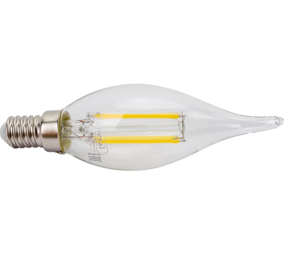 Светодиодная лампа General Lighting Systems Филамент прозрачный E14 10Вт 790Лм 4500К Нейтральный белый Свеча на ветру GLDEN-CWS-10-230-E14-4500 649919