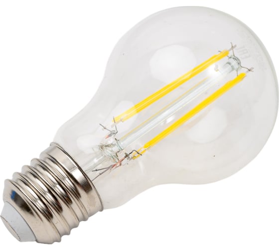 Светодиодная лампа General Lighting Systems Филамент прозрачный E27 17Вт 1510Лм 4500К Нейтральный белый свет Груша GLDEN-A60S-17-230-E27-4500 660320