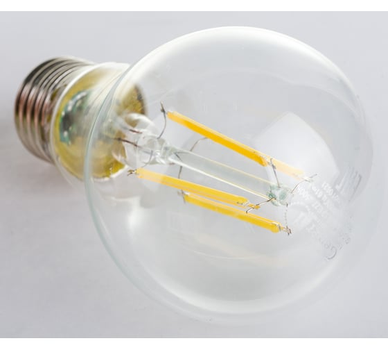 Светодиодная лампа General Lighting Systems Филамент прозрачный E27 13Вт 1165Лм 4500К Нейтральный белый свет Груша GLDEN-A60S-13-230-E27-4500 646000